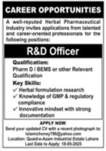 Herbal Pharmaceutical Company Jobs