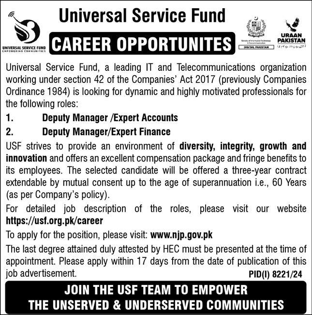 Universal Service Fund Jobs