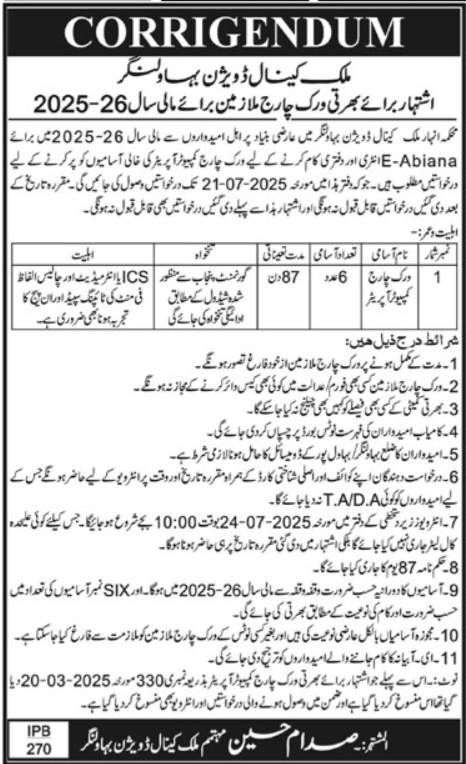 Anhar Department Jobs